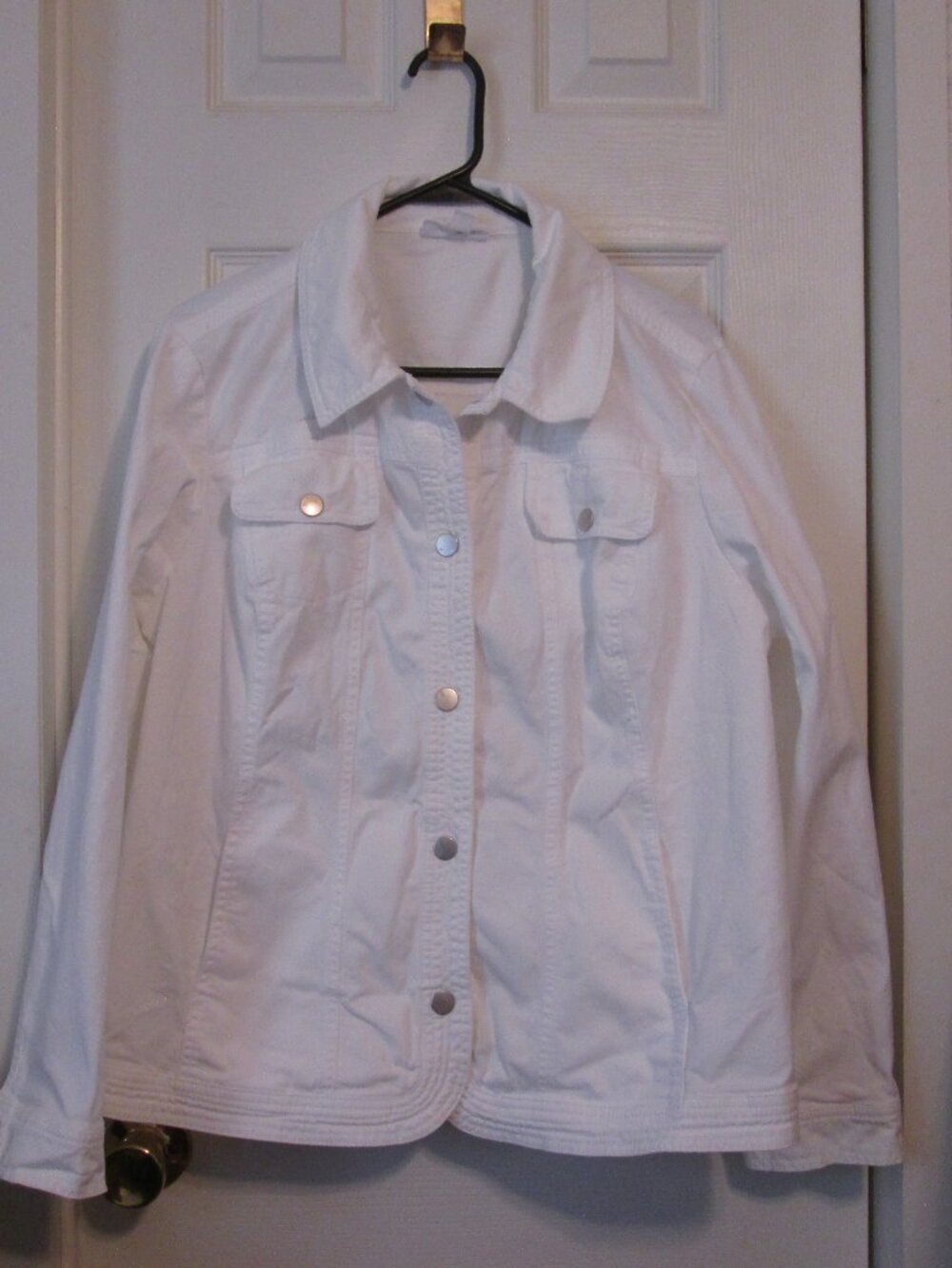 Westport Women's White Jean Type Jacket Size 1X